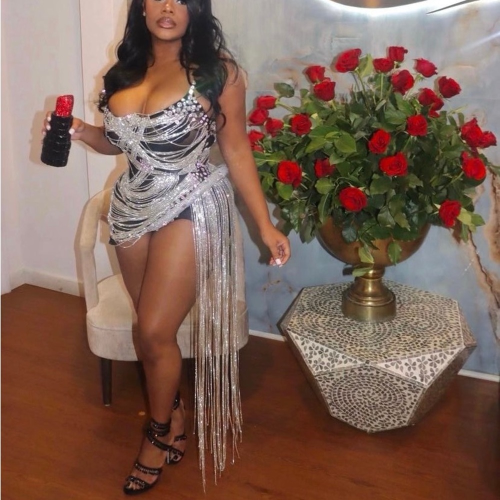Luxury Chained Black Mini Dress